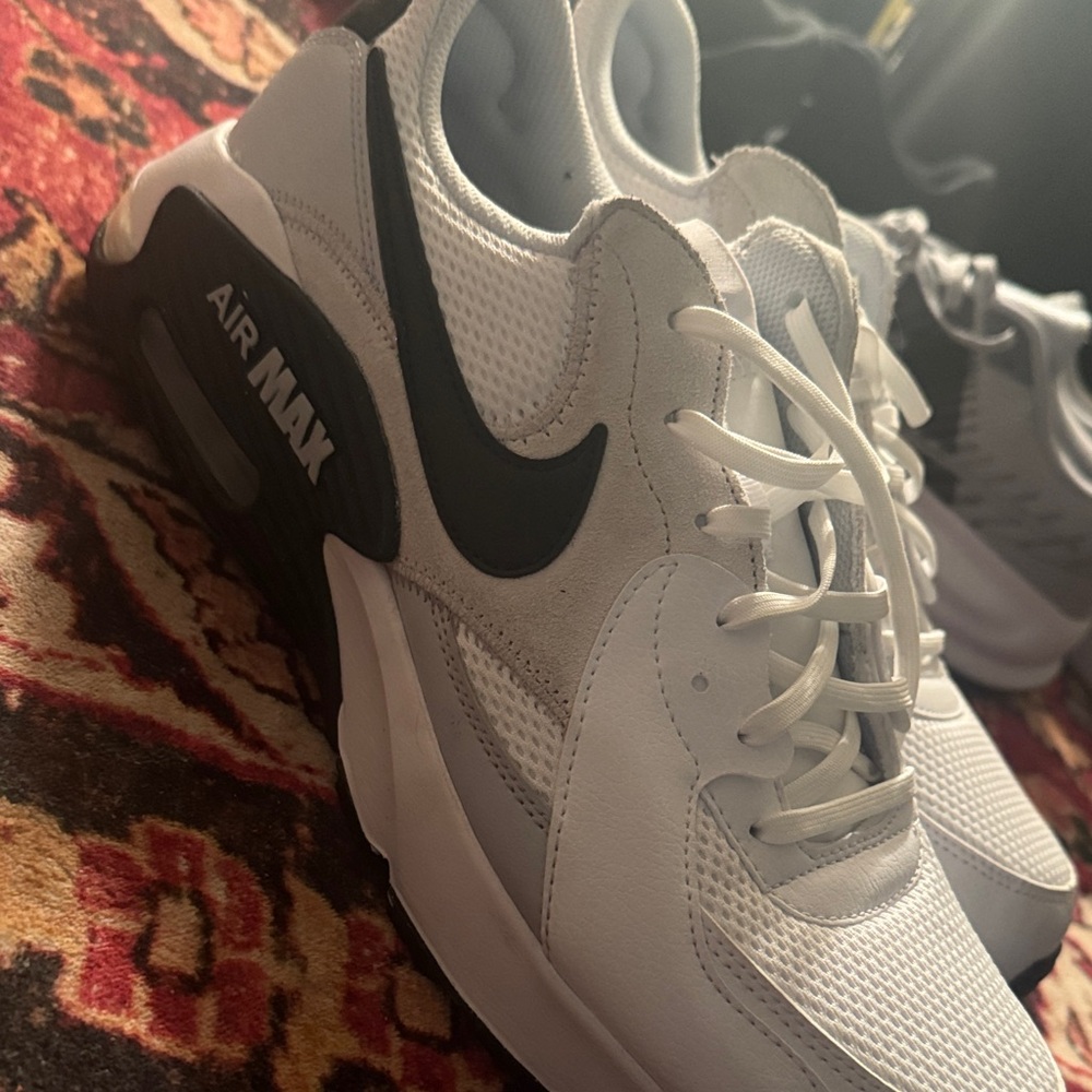 Nike Air Max White and Black Athletic Shoes